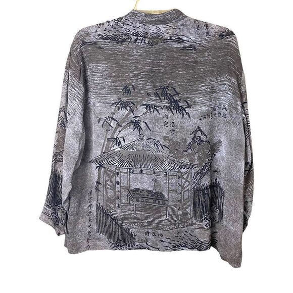 Vintage Chico's Japanese Print Rayon Button Up Blouse RARE - Picture 10 of 10